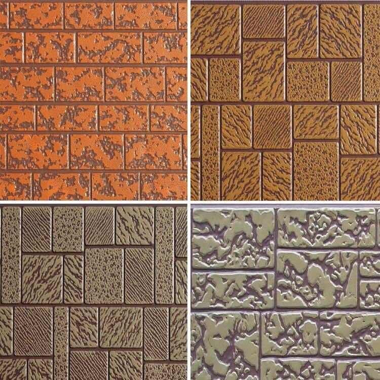Mosaic Brick pattern Metal Carved Panels