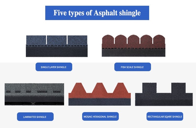 waterproof asphalt shingle roof tile